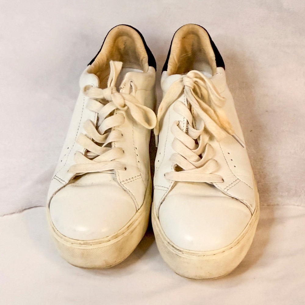 Kurt Geiger London White Leather Platform‎ Sneakers Women's Size 9 EUC